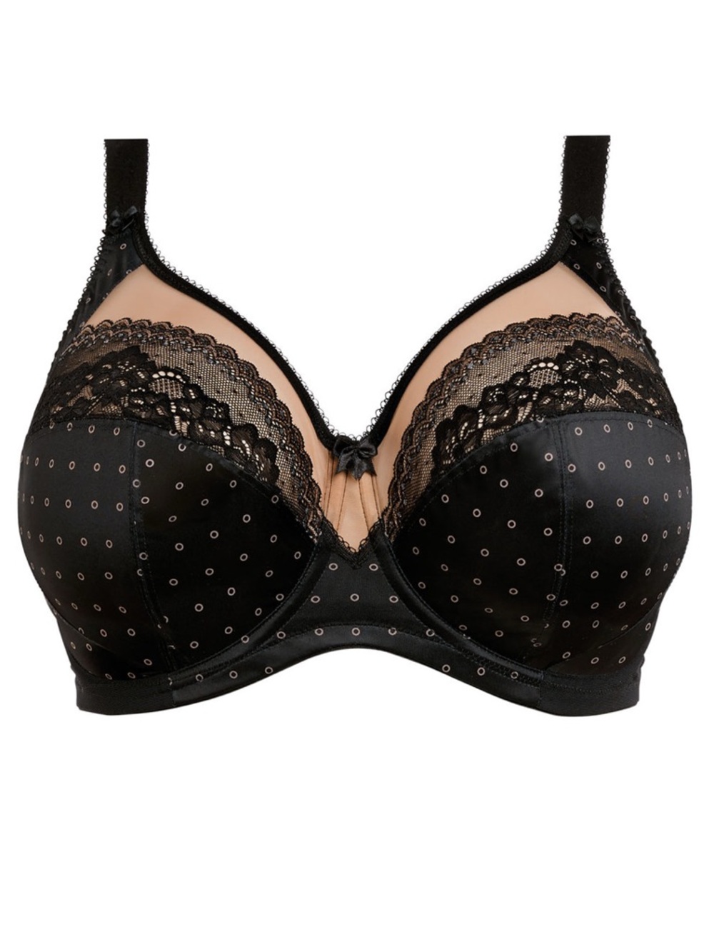 GODDESS Bridget Underwire Banded Bra Size UK 36HH / US 36L Style GD6070BLK Dots